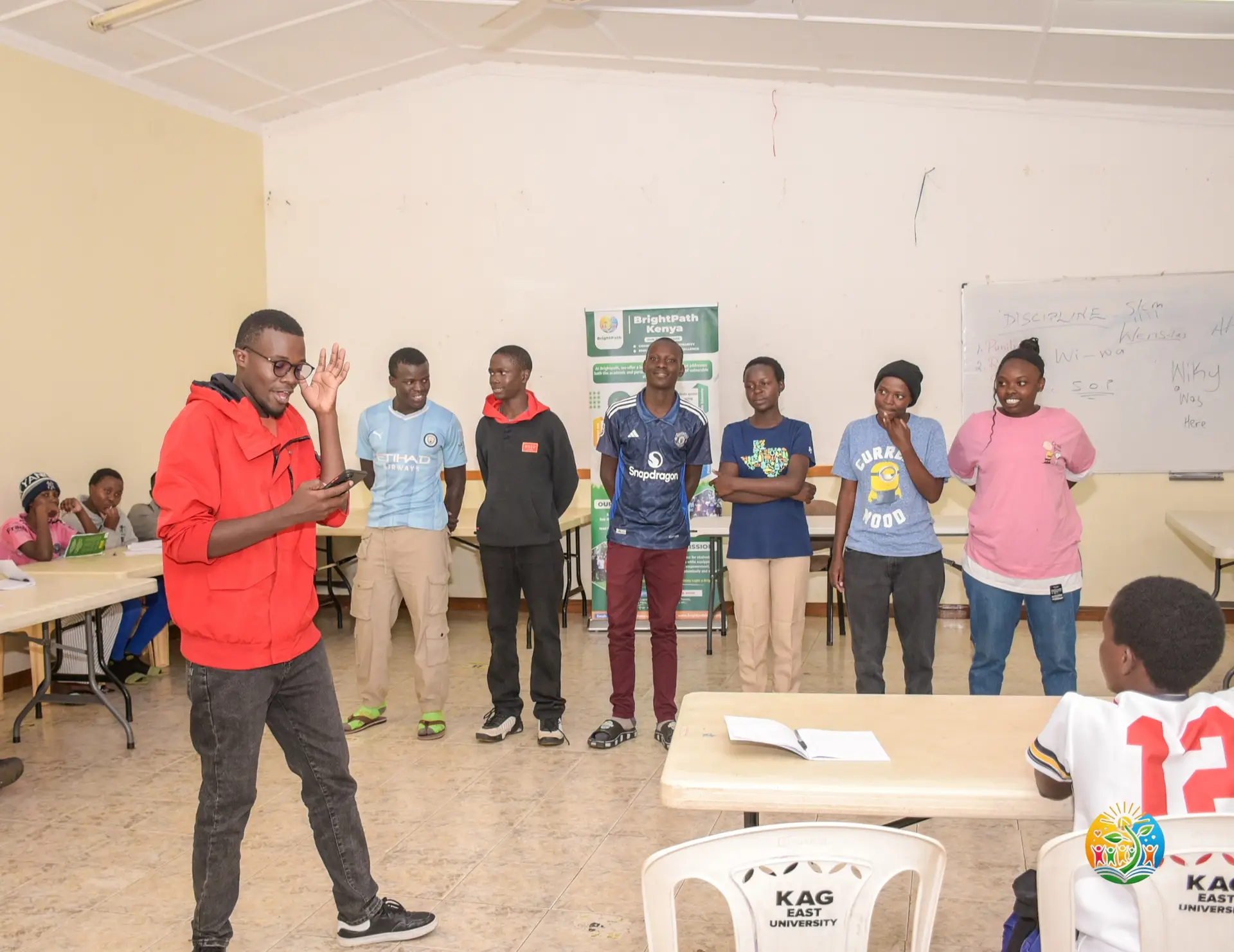 An ongoing session with highschoolers