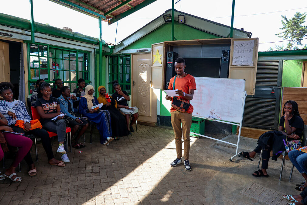 A Guy Making A Presentation